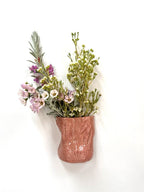 Short Crush Wall Vase 'Pink'