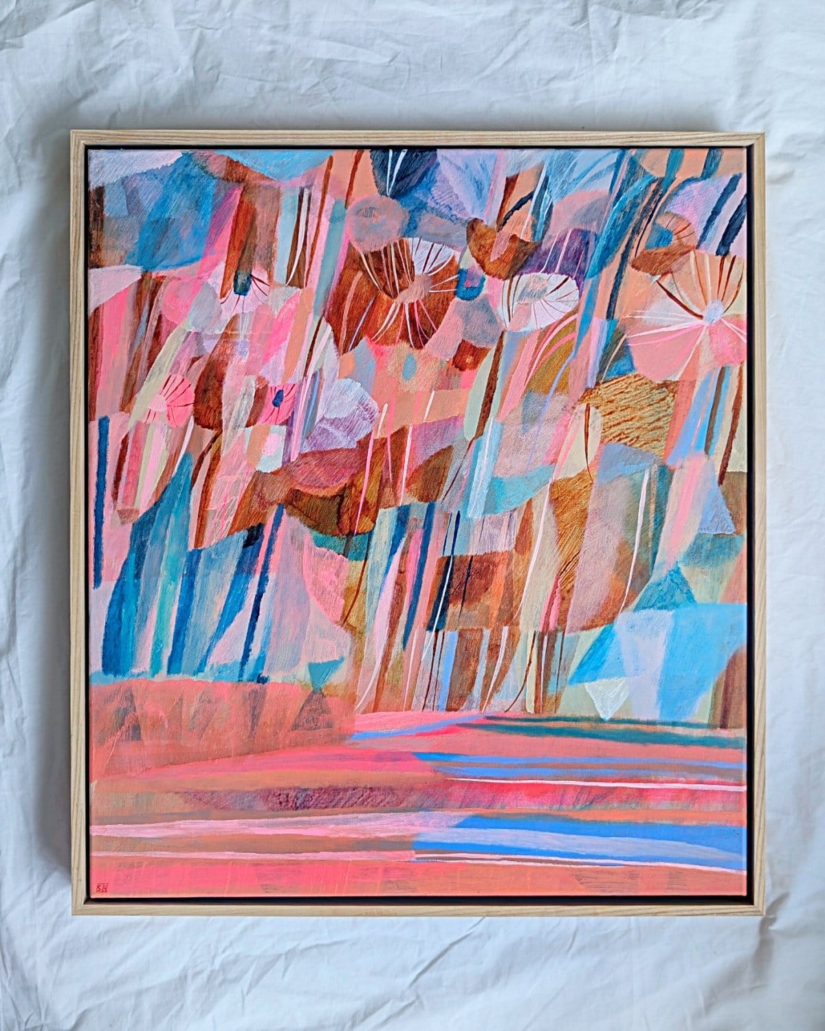 Peony - Original Art-Original Art-Sarah Hill-Greenhouse Interiors Pty Ltd
