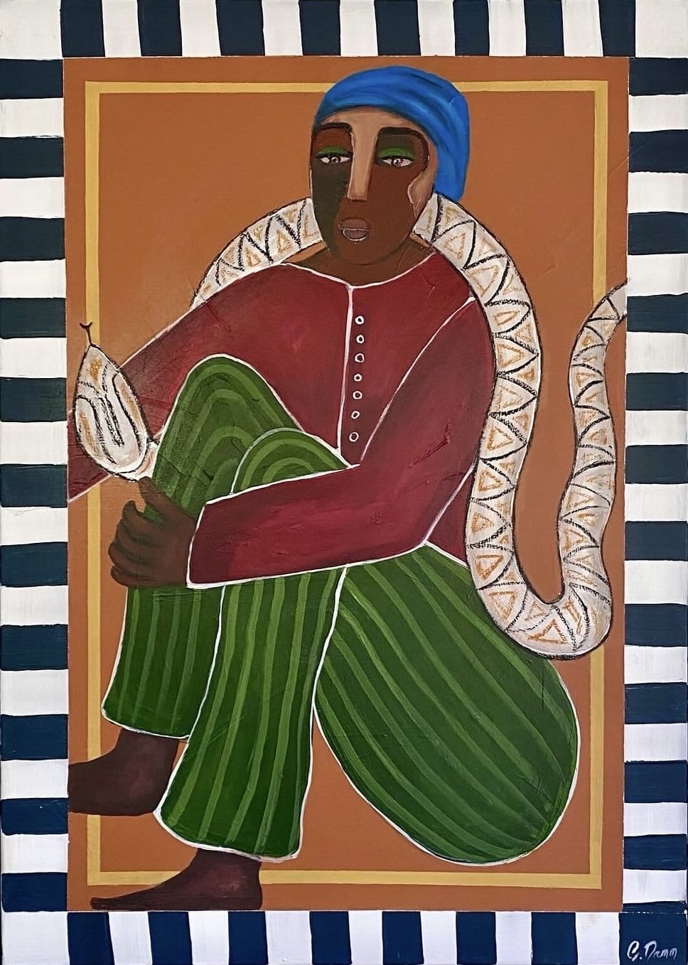 Snake Lady-Original Art-Georgie Damm-Greenhouse Interiors Pty Ltd