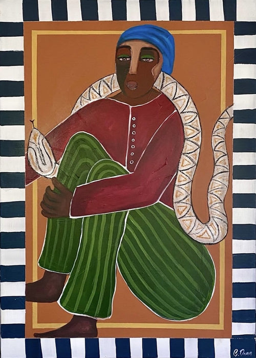 Snake Lady-Original Art-Georgie Damm-Greenhouse Interiors Pty Ltd