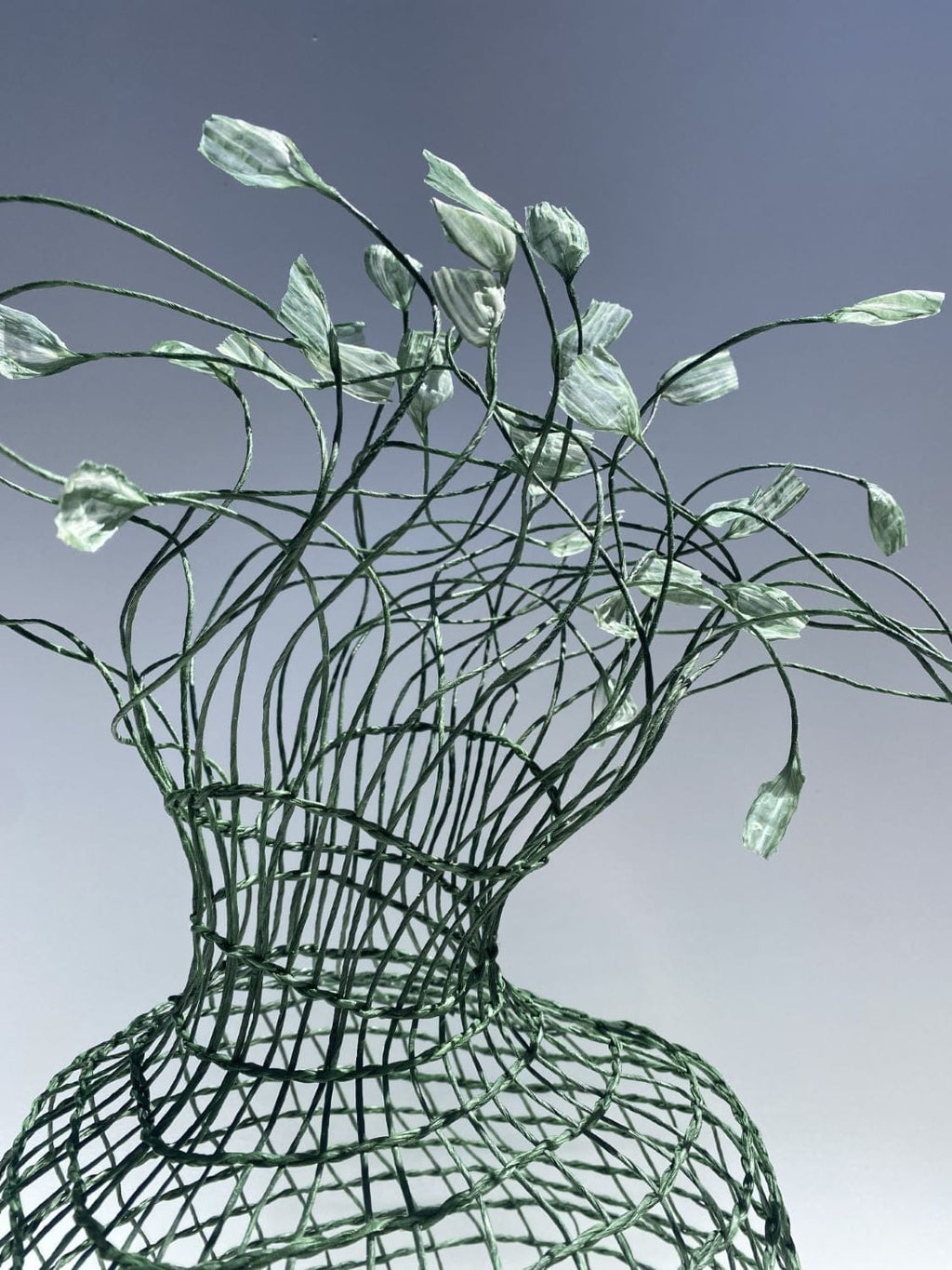 Woven Vase In Green