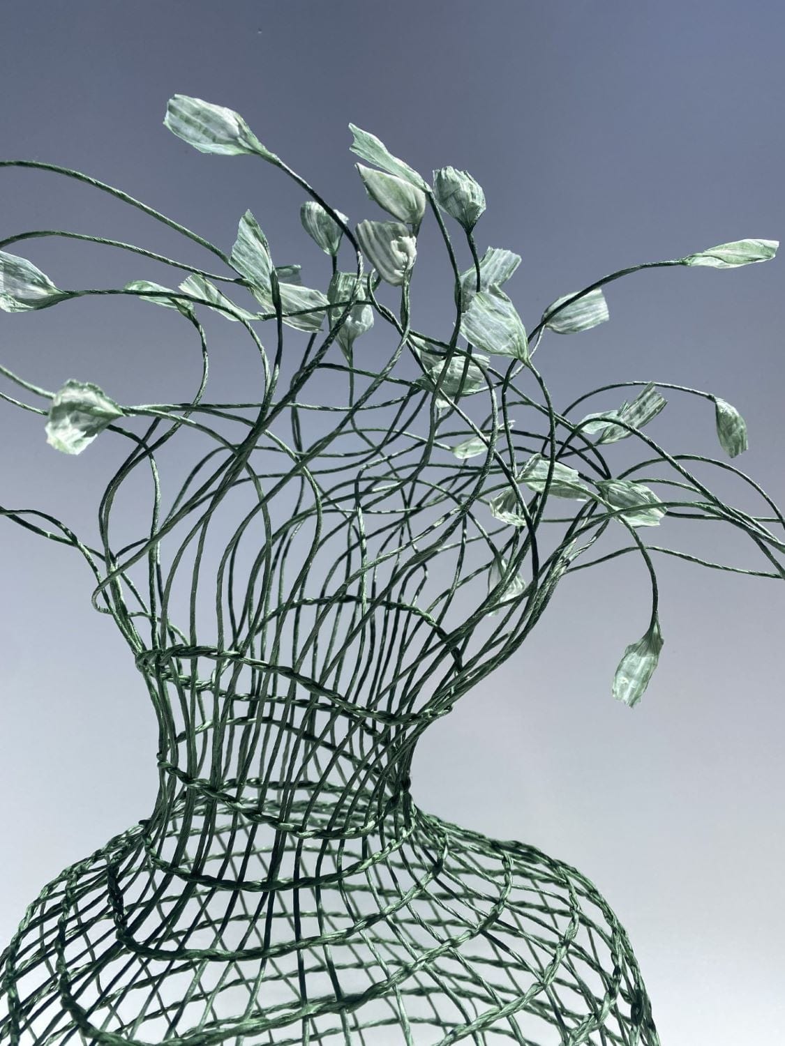 Woven Vase In Green