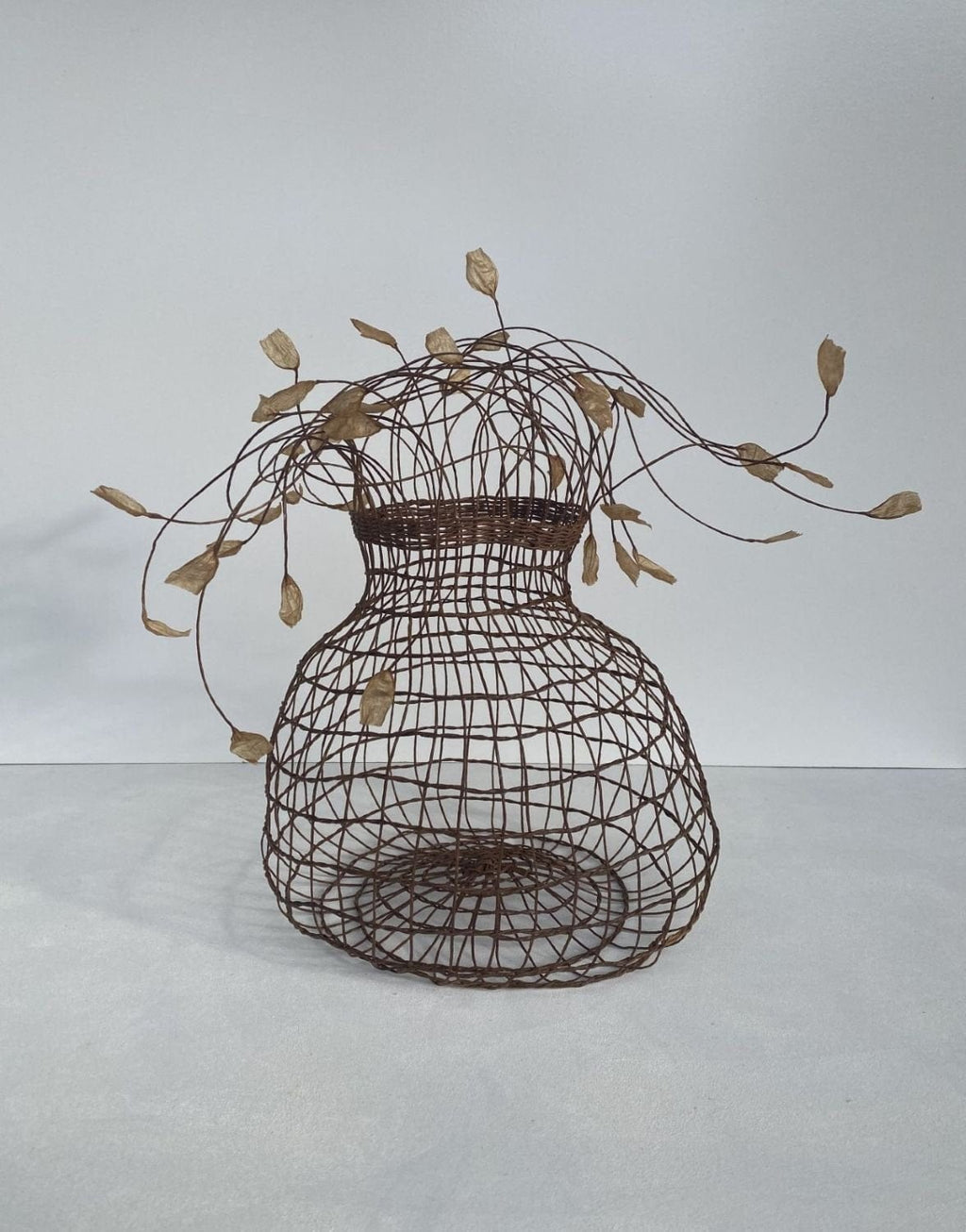 Woven Vase In Natural Brown