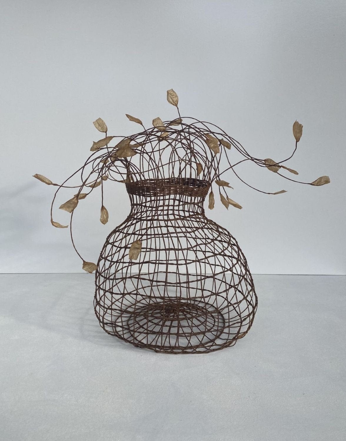 Woven Vase In Natural Brown
