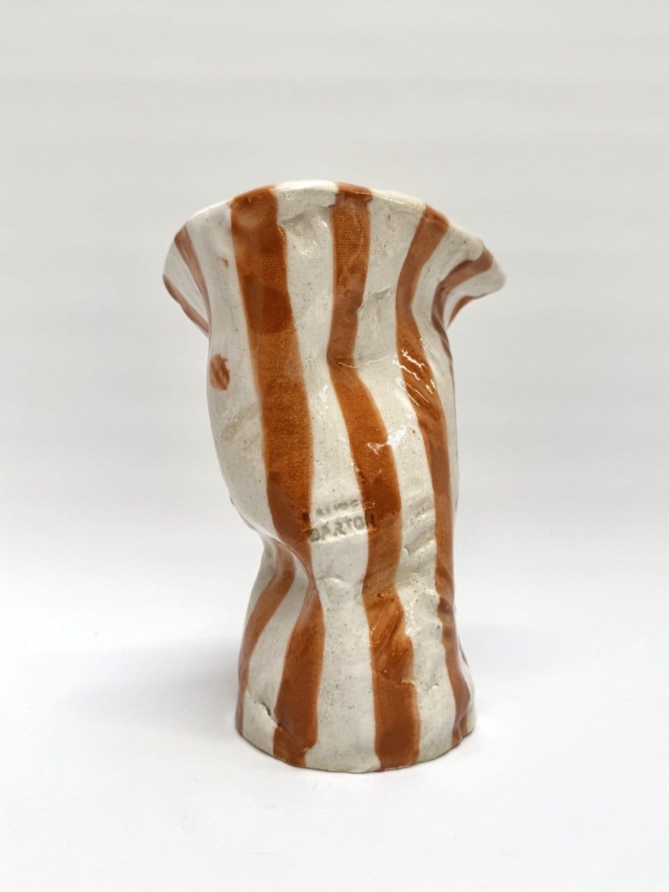 Skinny Crush Vase 'Copper White Stripe'