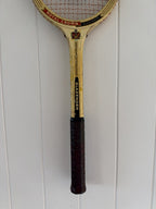 Vintage Tennis Racquet Wall Art - Hot Pink Heart