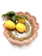 Petal Salad Bowl - 'Pink Gold Flower'-Ceramics-Lauren Barton-Greenhouse Interiors Pty Ltd