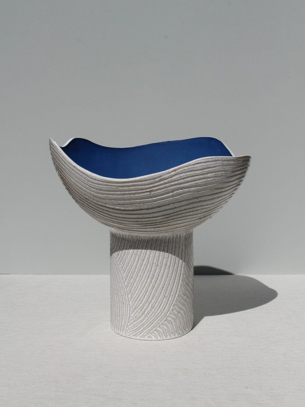 Large Cobalt Blue Pedestal Vessel
