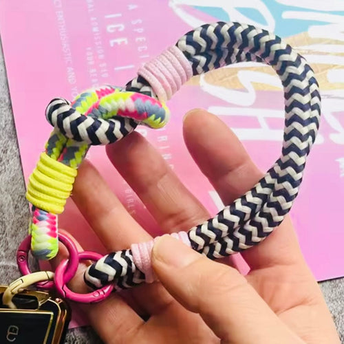 Colour Pop Rope Keyring (Black)