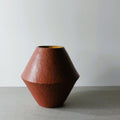 Angular Vase - Red Earth-Vases & Vessels-Ode to Elma-Greenhouse Interiors Pty Ltd