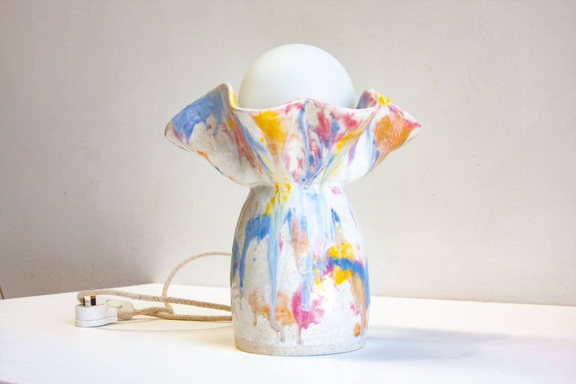 Ceramic Table Lamp - Daisy-Lighting-Rhiannon Gill-Greenhouse Interiors Pty Ltd