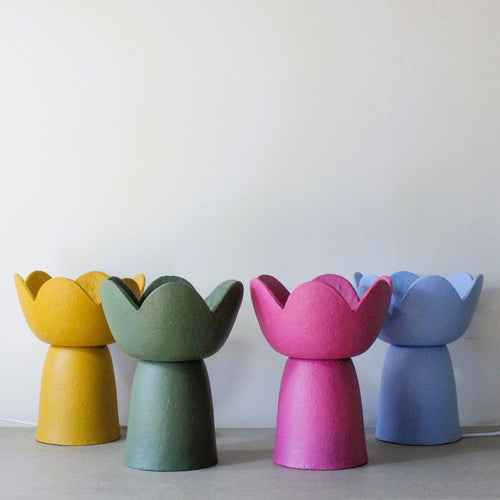 Lotus Table Lamp - Dark Green