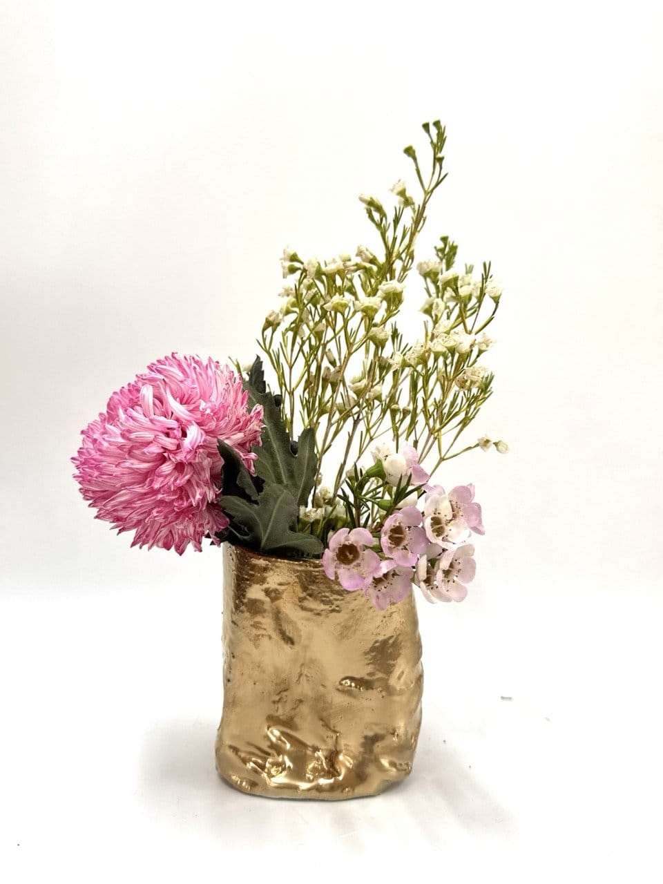 Short Crush Vase 'Gold'