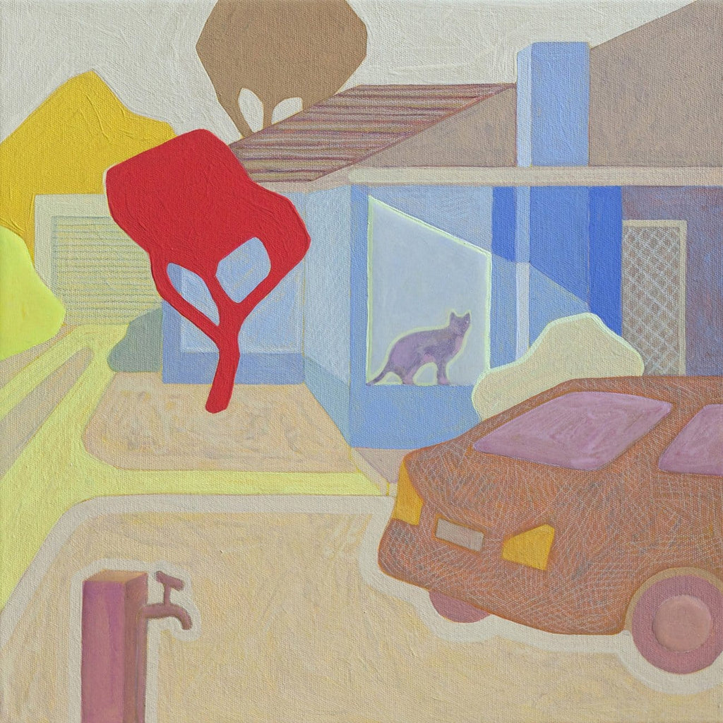 House With Cat - Original Art