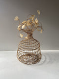 Woven Vase In Natural Brown-Decorative Art-Elishia Jackson-Greenhouse Interiors Pty Ltd