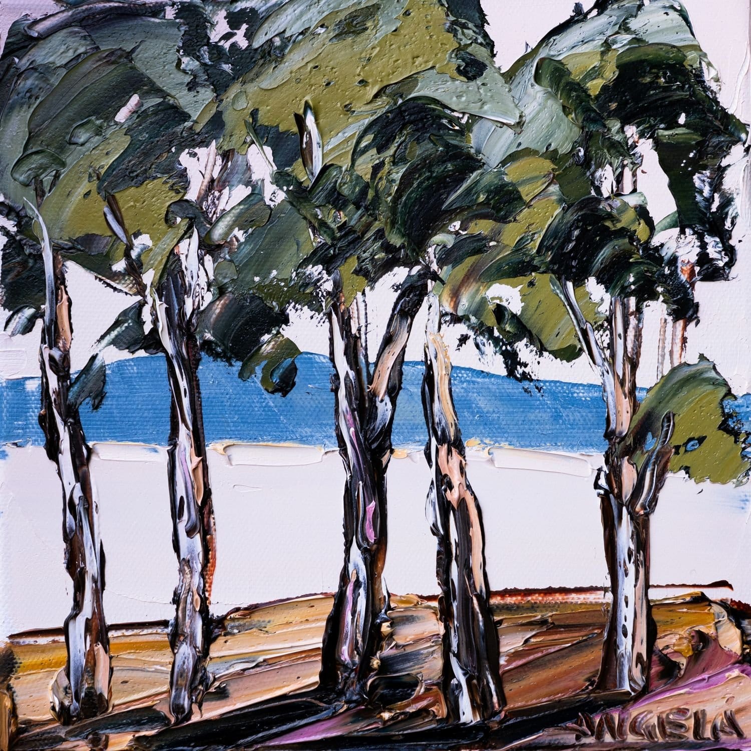 Pink Waters 2 - Original Art-Original Art-Angela Hawkey-Greenhouse Interiors Pty Ltd