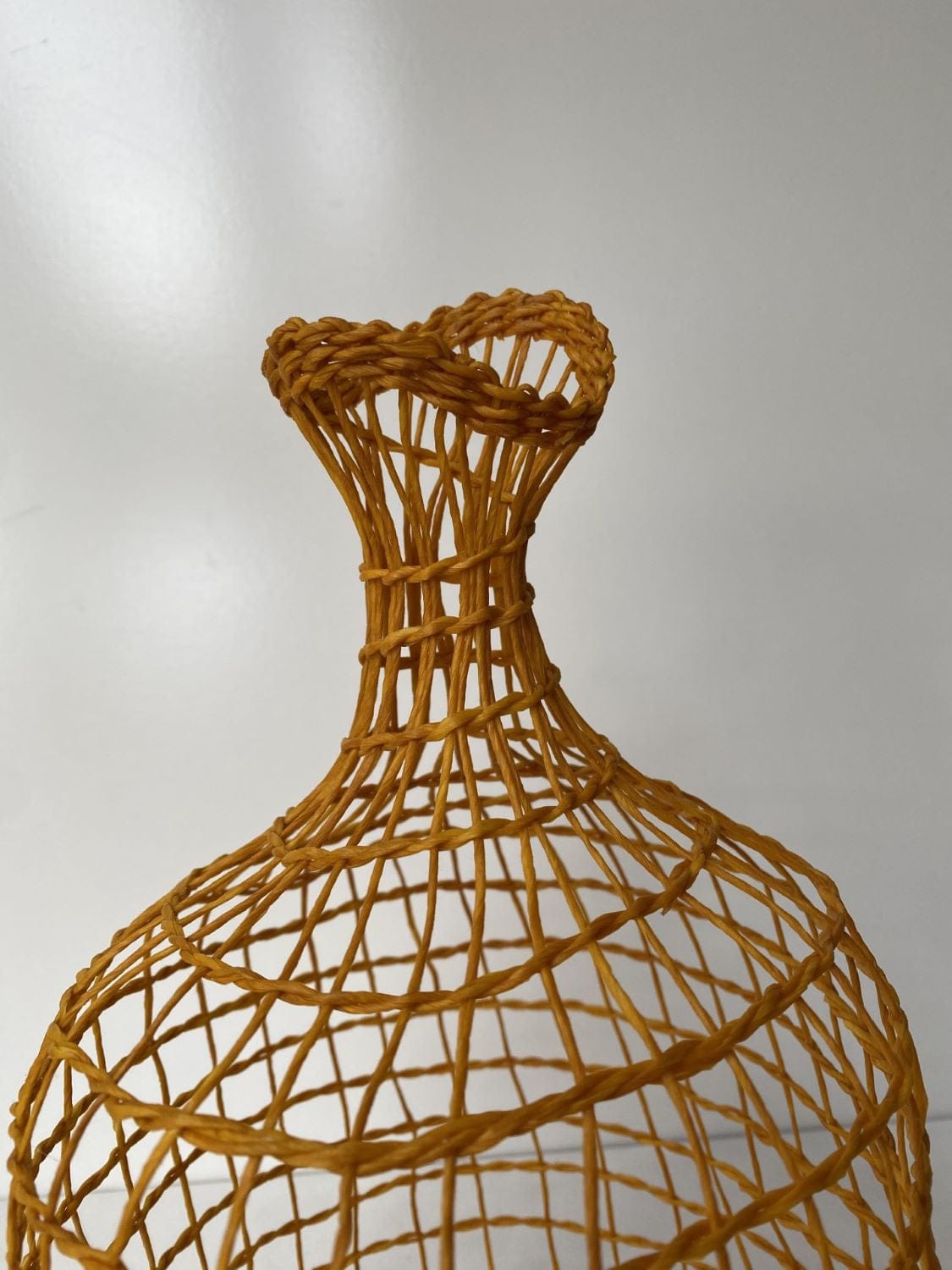 Woven Vase In Yellow