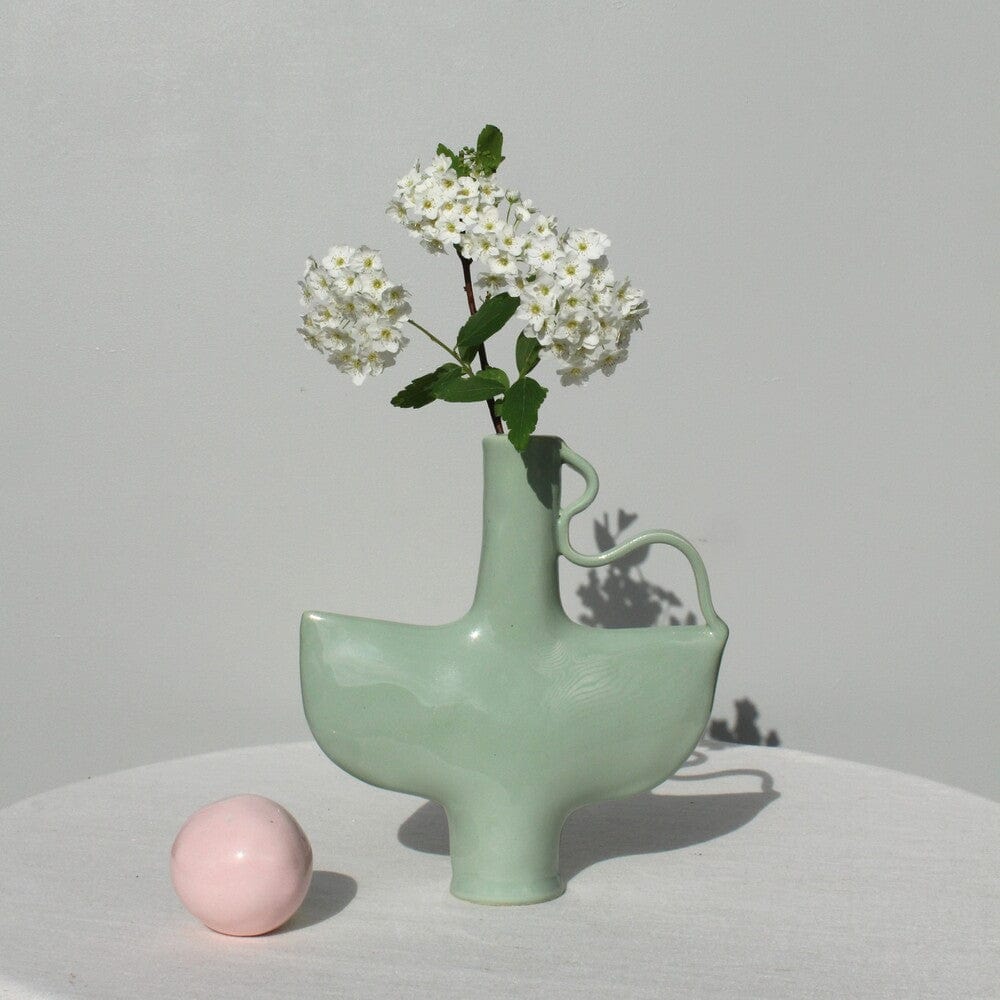 Tiny Dancer In Green With A Pink Stopper