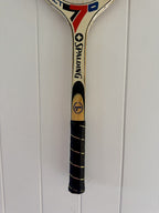 Vintage Tennis Racquet Wall Art - Navy Heart