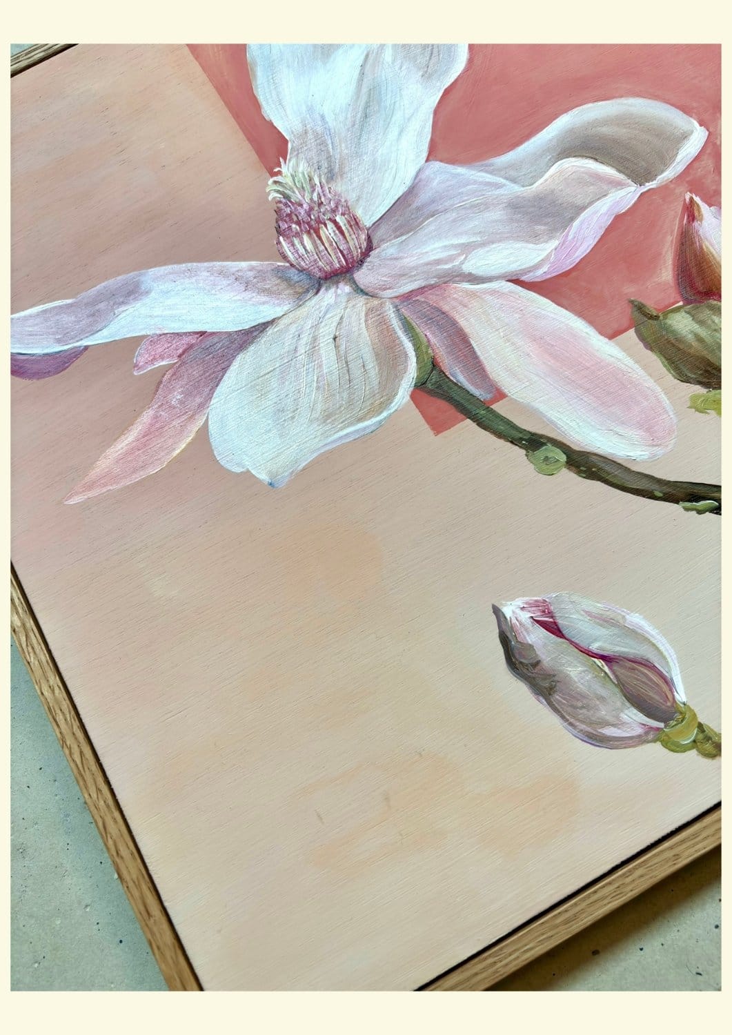 Blush Magnolia Study - Original Art-Original Art-Nay Bellamy-Greenhouse Interiors Pty Ltd