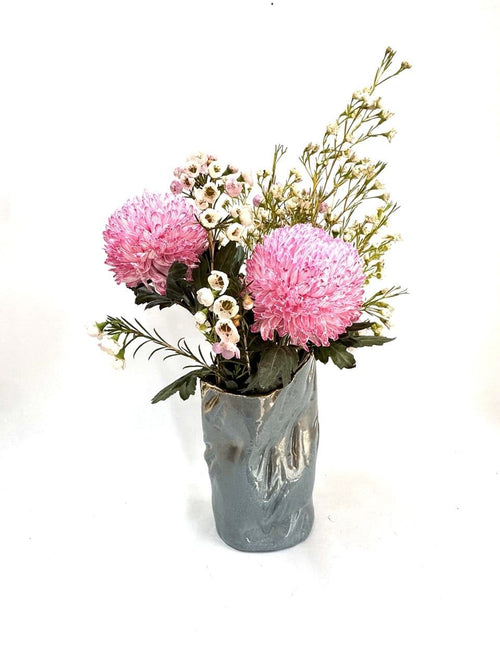 Skinny Crush Vase 'Gold Steel'