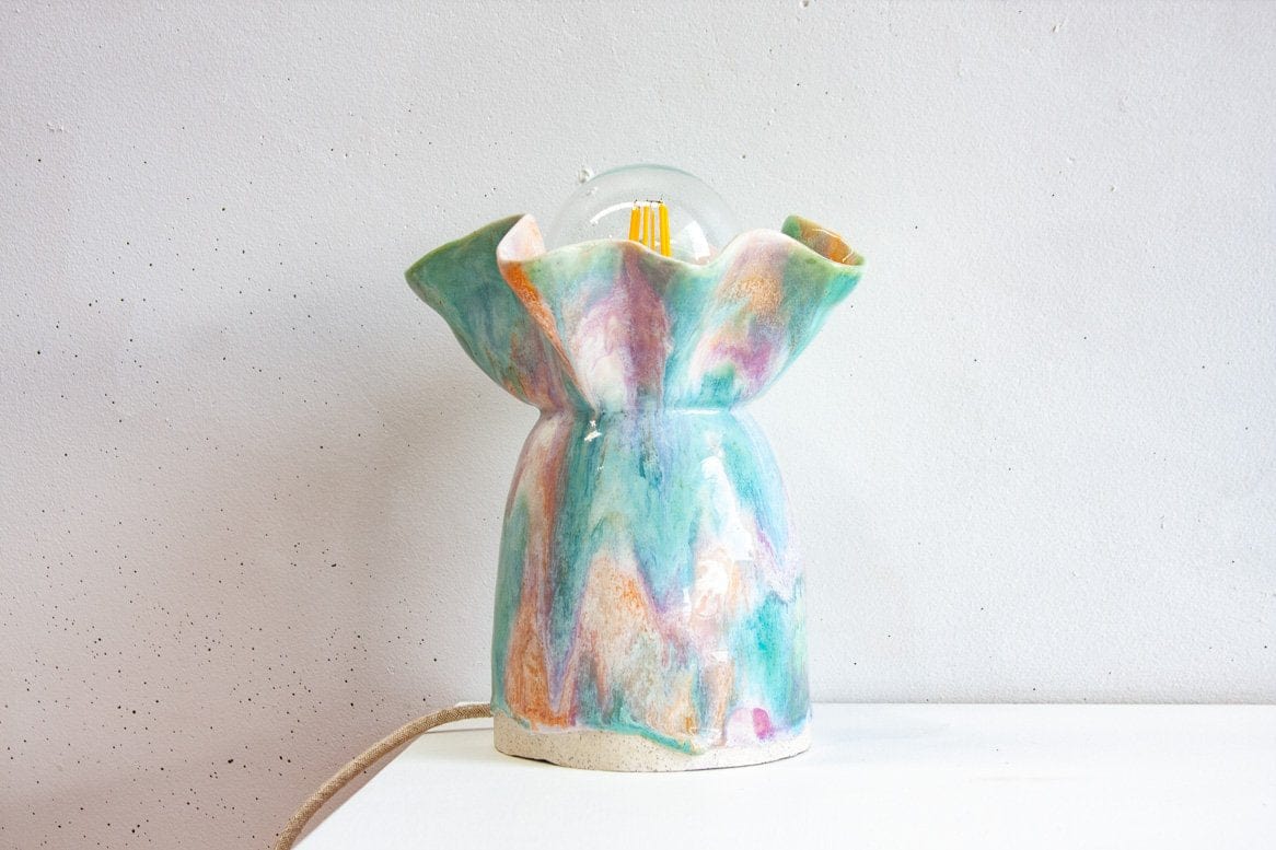 Ceramic Table Lamp - Sugared Almond
