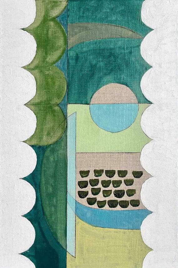 Green & Blue Scallop - Original Art