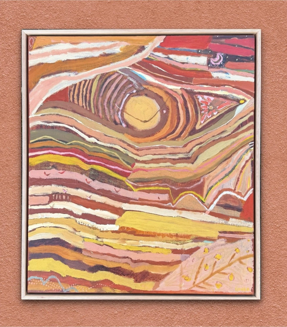 Eagle And Ochre   - Original Artwork-Original Art-Greta Hounslow-Greenhouse Interiors