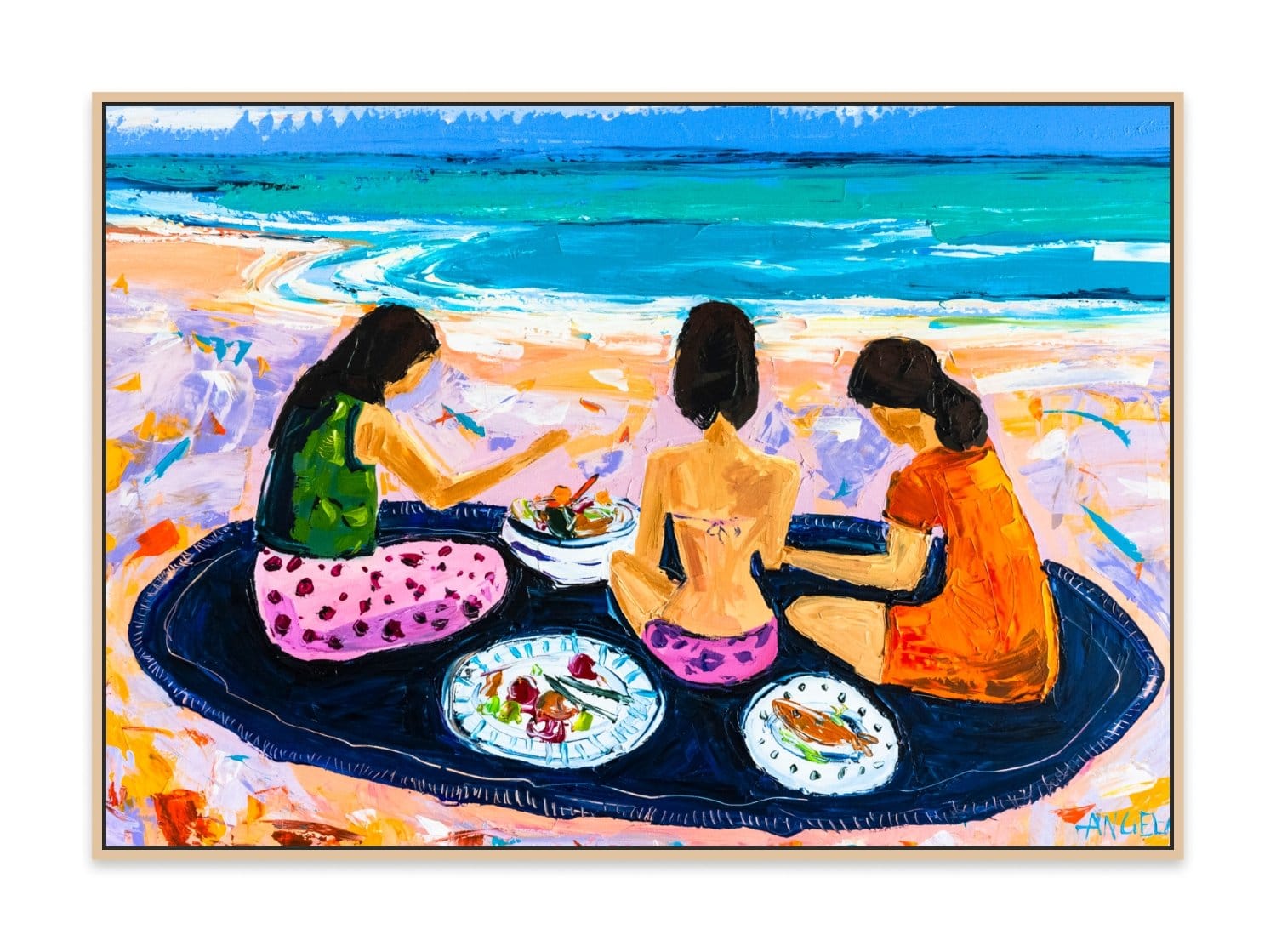Beach Picnic - Original Art-Original Art-Angela Hawkey-Greenhouse Interiors Pty Ltd