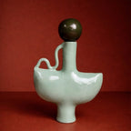 Tiny Dancer In Green With An Olive Green Stopper-Ceramics-Formantics-Greenhouse Interiors Pty Ltd