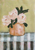 Pink Flowers I -  Original Painting-Original Art-Marcia Priestley-Greenhouse Interiors Pty Ltd