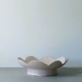 Scalloped Pedestal Bowl - Pink Champagne-Vases & Vessels-Ode to Elma-Greenhouse Interiors Pty Ltd
