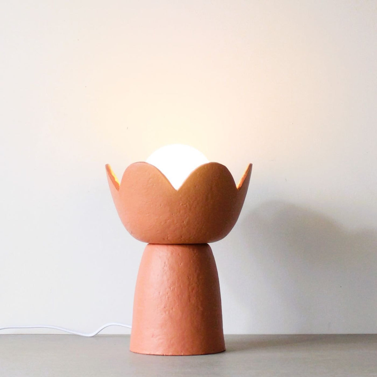 Lotus Table Lamp - Terracotta Peach