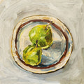 Vintage Plate & Pears - Original Art-Original Art-Michelle Keighley-Greenhouse Interiors Pty Ltd