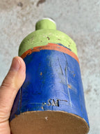 Flotsam Bottle-  Lime Electric Blue