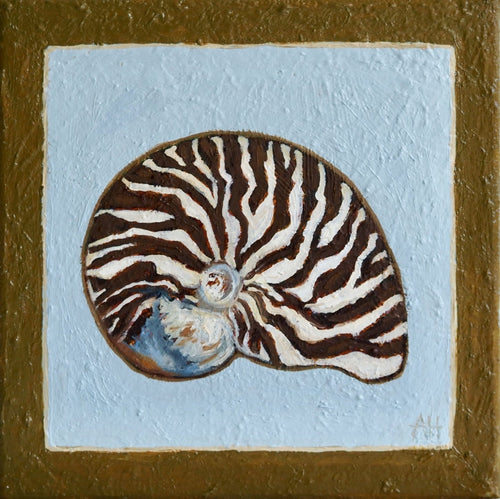Caramel Stripe Conch - Original Art-Original Art-Aleisha Hobson-Greenhouse Interiors Pty Ltd