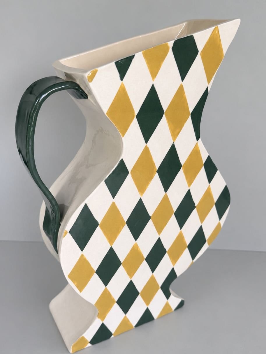 Harlequin Vessel In Green