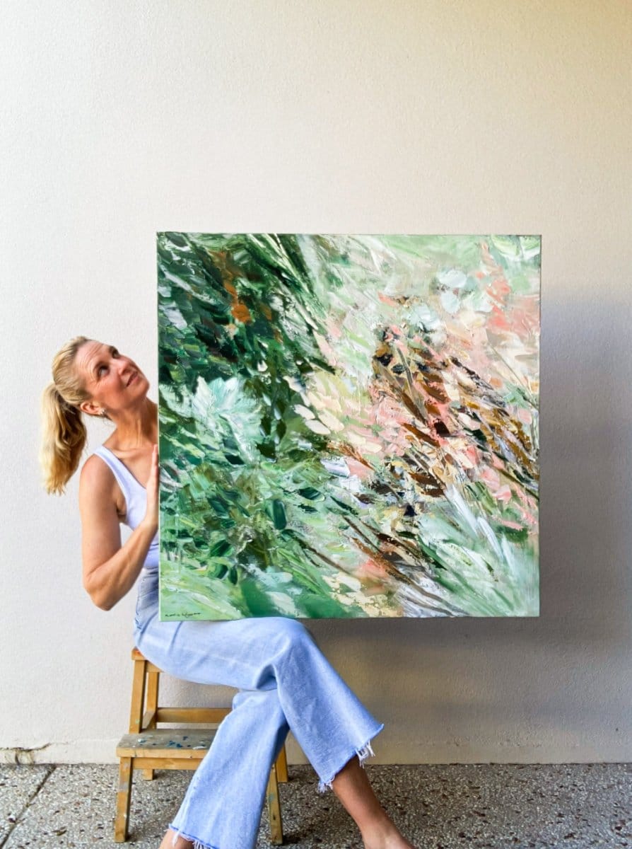 Green Gathering - Original Artwork-Original Art-Katie Wyatt-Greenhouse Interiors Pty Ltd