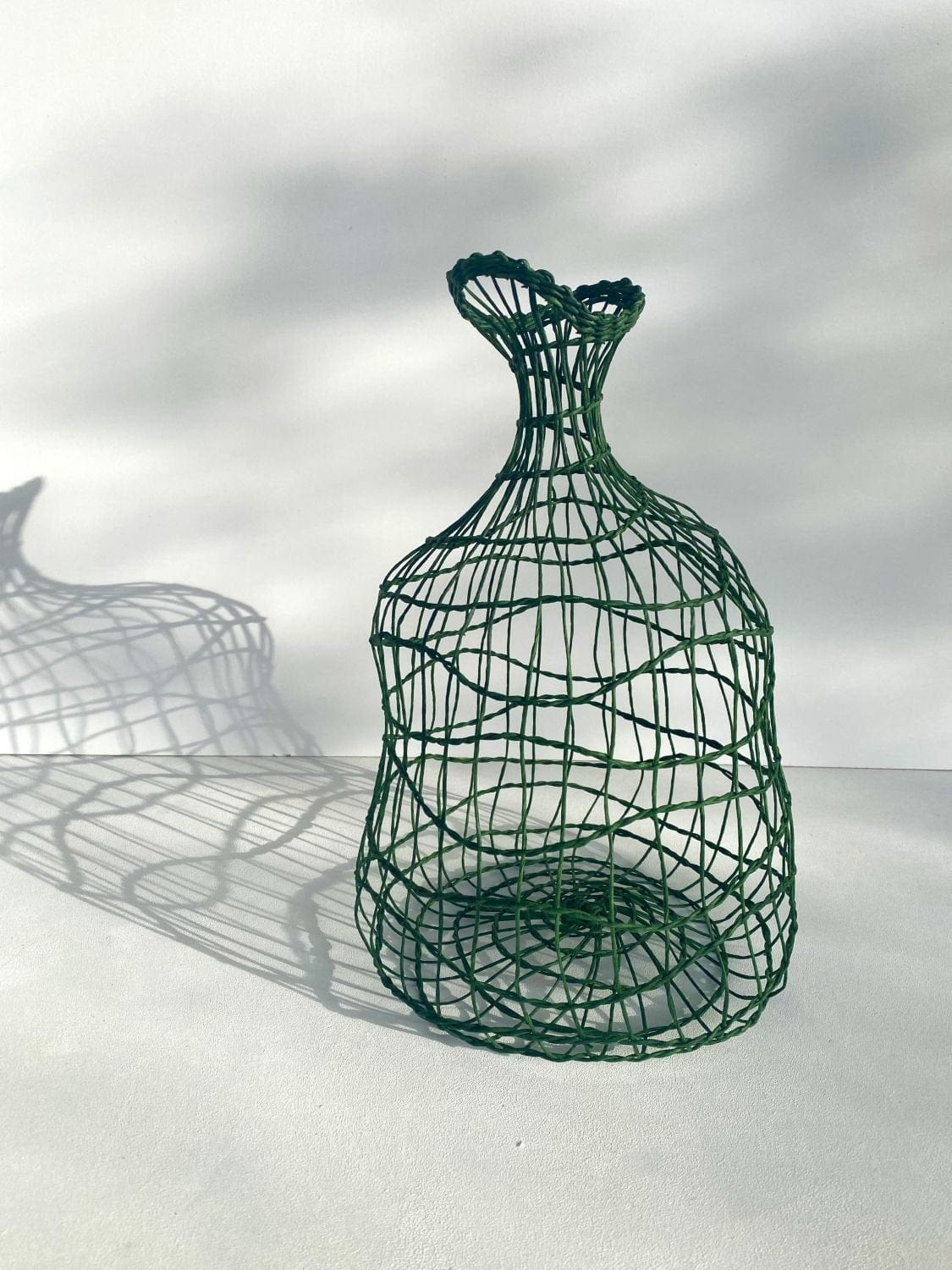Woven Vase In Green