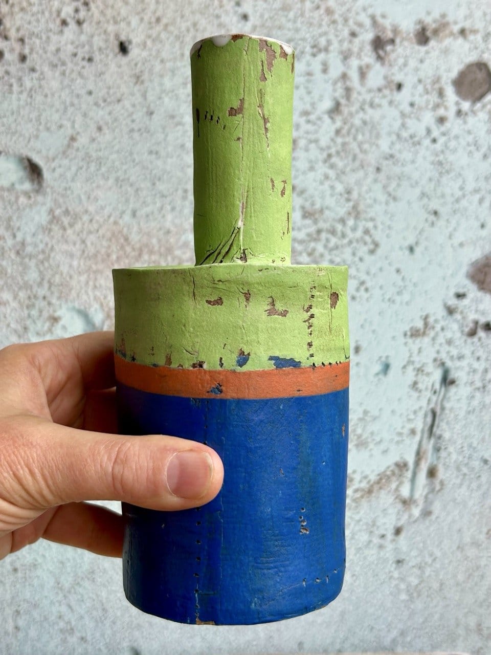 Flotsam Bottle-  Lime Electric Blue