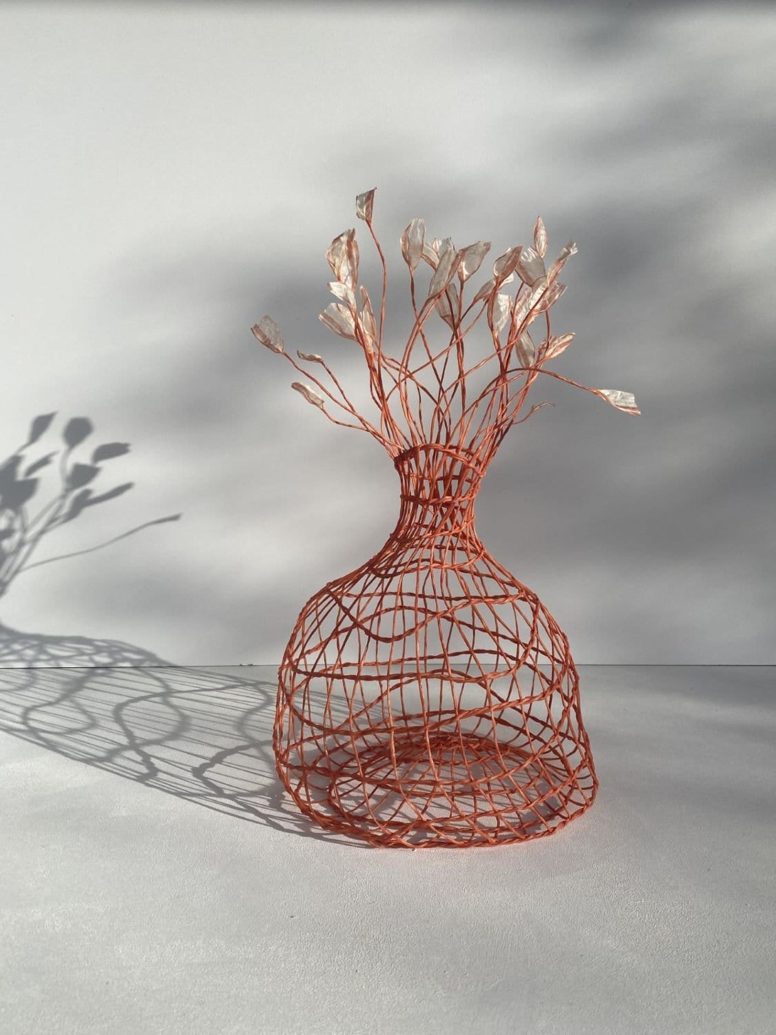 Woven Vase In Melon