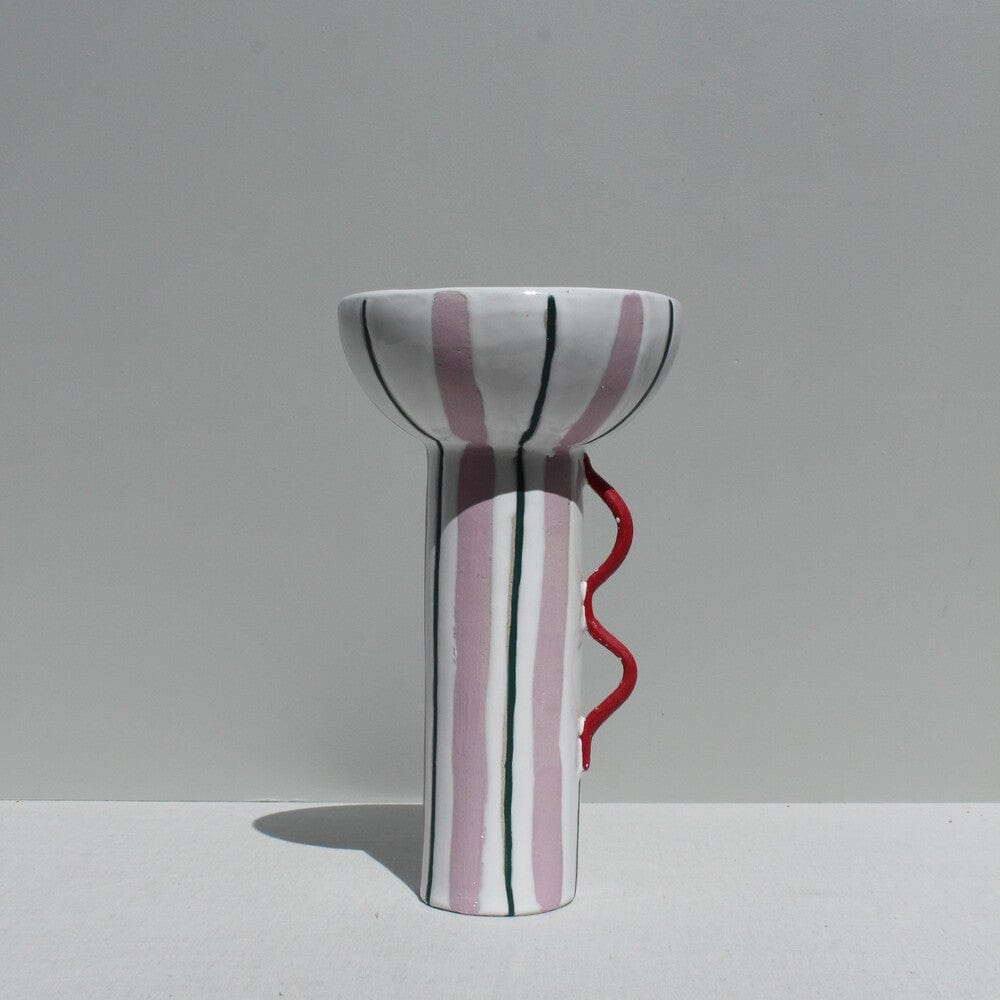 Lilac And Green Wiggle Vase