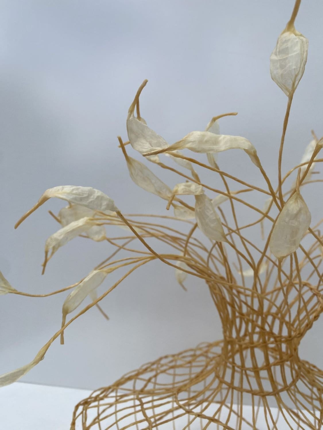 Woven Vase In Pale Yellow