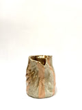 Short Crush Vase 'Gold Blush Stripe'