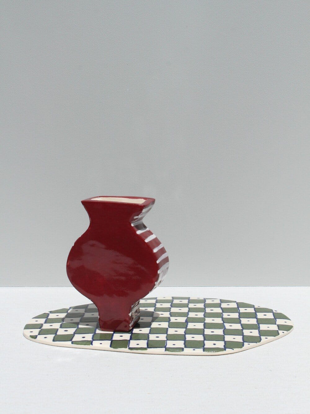 Small Burgundy Vessel