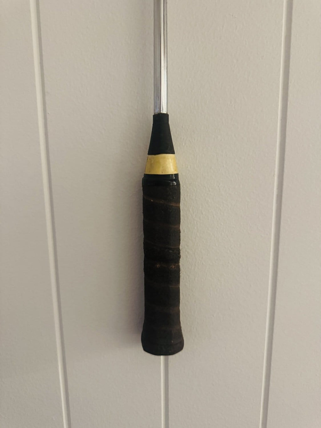 What A Racquet! Vintage Squash Racquet Wall Hanging With Woven Heart - Olive Green