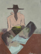 Chaps Verdigris - Original Painting-Original Art-Marcia Priestley-Greenhouse Interiors Pty Ltd