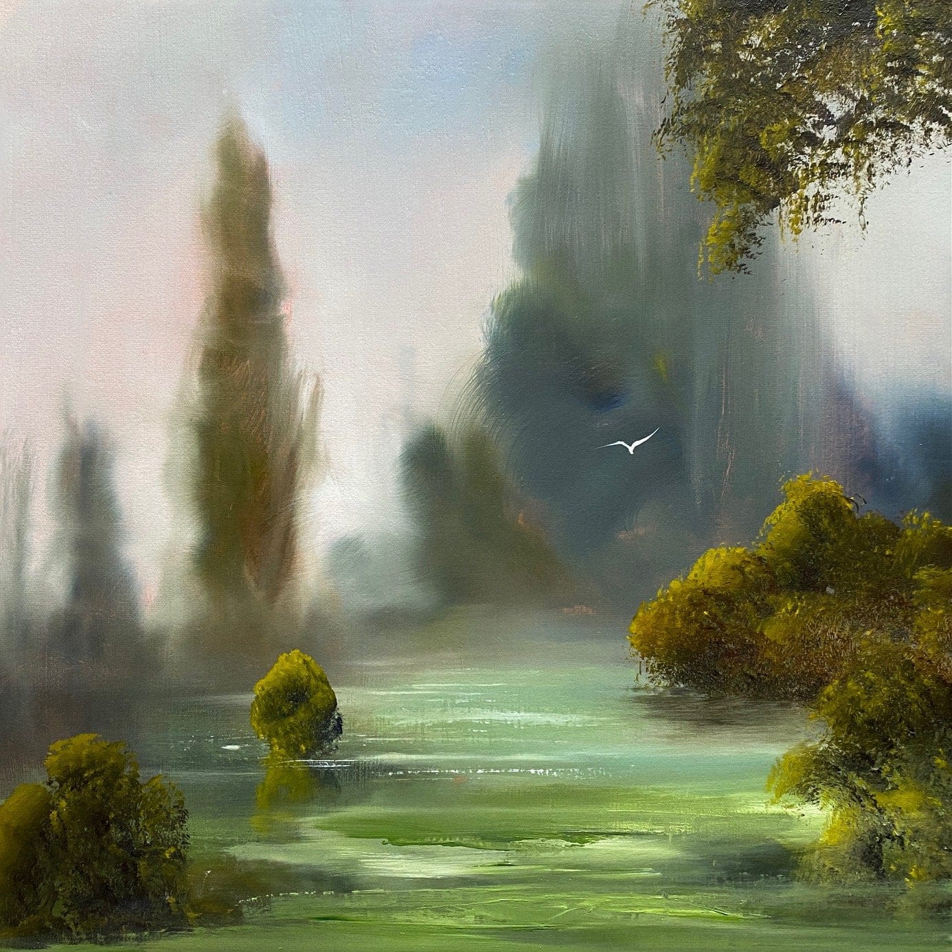 Mist Across The Lake - Original Art