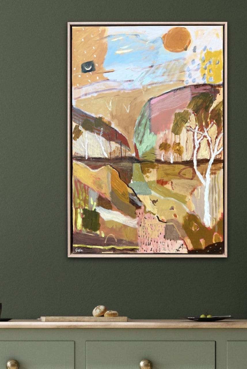 Sundown At Kings Canyon - Original Artwork-Original Art-Greta Hounslow-Greenhouse Interiors Pty Ltd