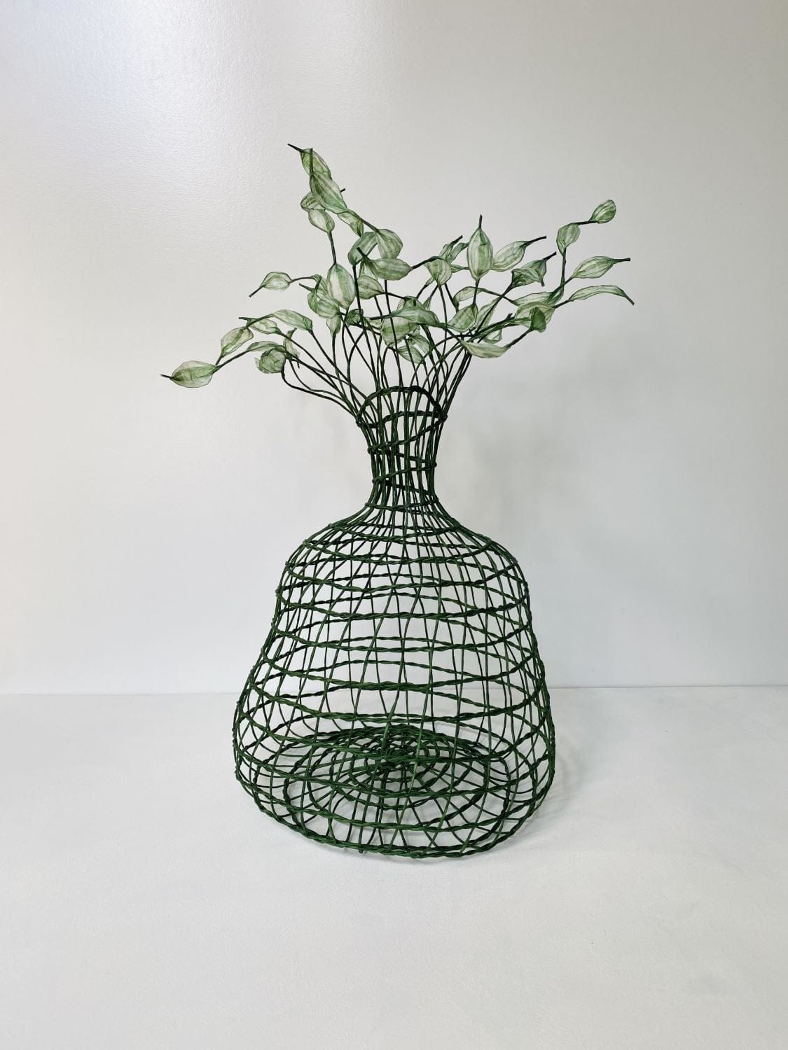 Woven Vase In Green